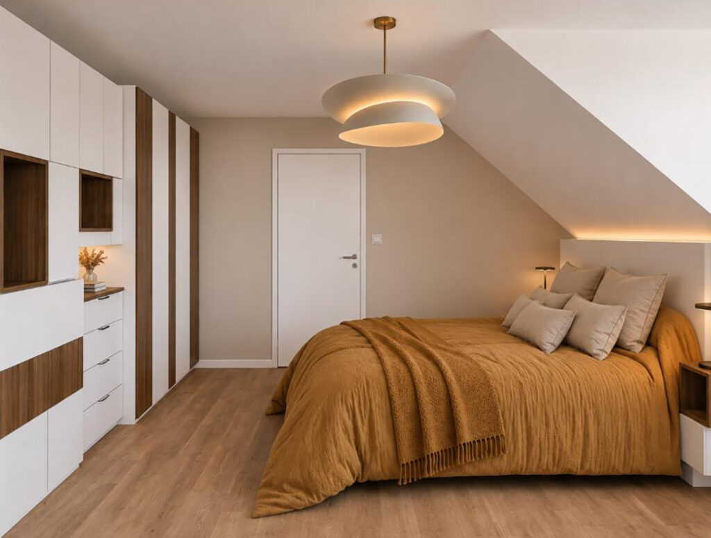 Création d’une chambre parentale sous les toits MGCONCEPT